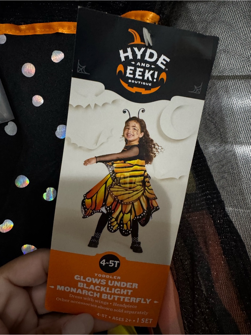 Hyde and Eek! Toddler Monarch Butterfly Costume - Orange & Black
